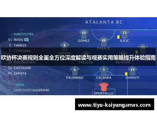 欧协杯决赛规则全面全方位深度解读与观赛实用策略提升体验指南